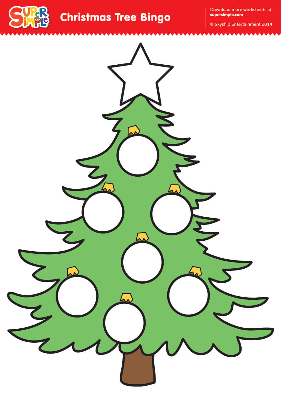 christmas tree bingo - super simple